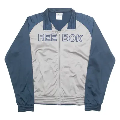 REEBOK Mens Track Jacket Blue L