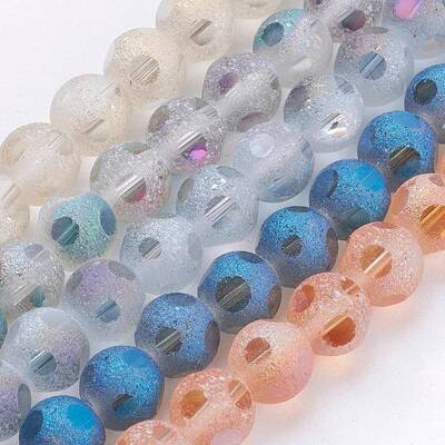 Electroplate Glass Beads Strands