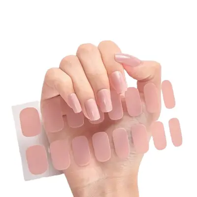 Deni Carte Gel Stickers - UV/LED Hardened Nail Stickers, Nude Pink Color