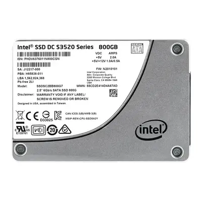 SSDSC2BB800G7 Intel S3520 800GB Multi-Level Cell SATA 6Gb/s 2.5-Inch Solid State Drive