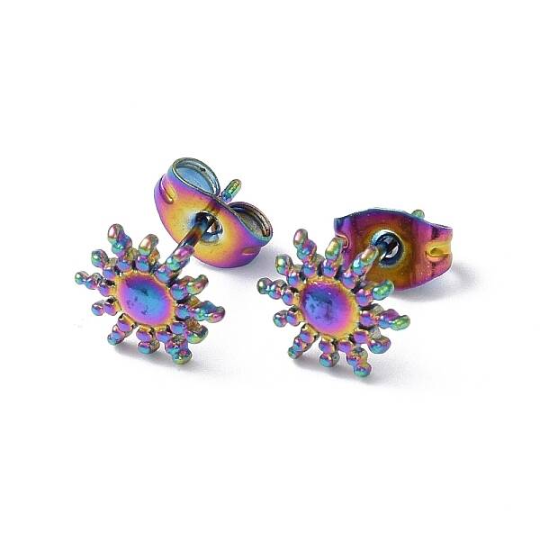 Ion Plating(IP) 304 Stainless Steel Stud Earring for Women
