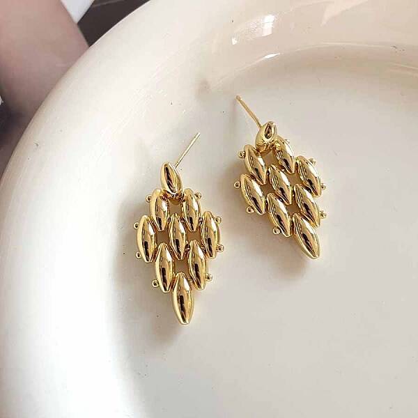 Leaf Cluster Clip Earrings