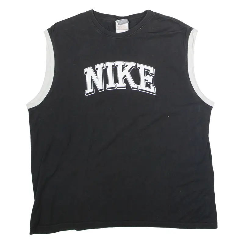 NIKE Mens T-Shirt Black Sleeveless Crew Neck XL