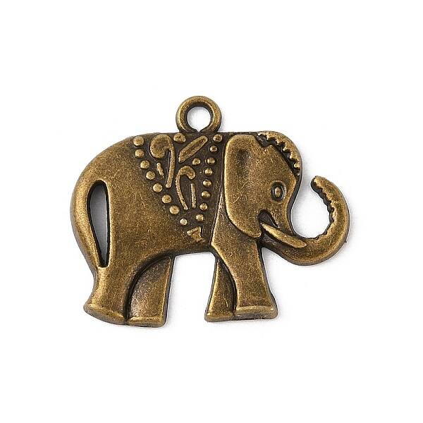 Elephant Tibetan Style Alloy Pendants