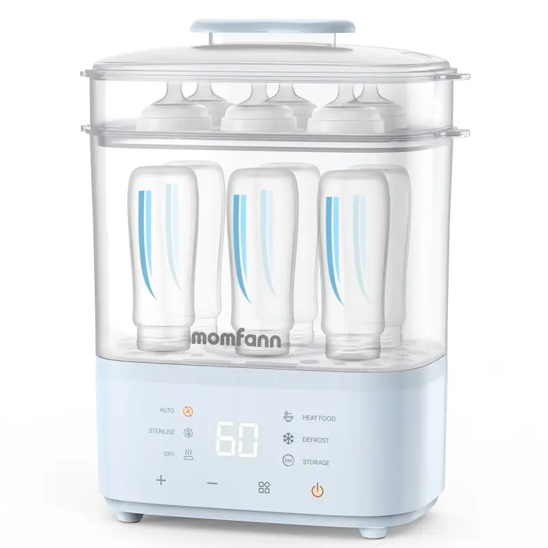 Momfann All-in-One Baby Bottle Sterilizer and Dryer, 8-in-1 Electric Steam Baby Bottle Sterilizer for Baby Bottles, Baby stuf...