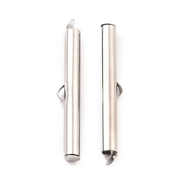 Non-Tarnish 304 Stainless Steel Slide On End Clasp Tubes