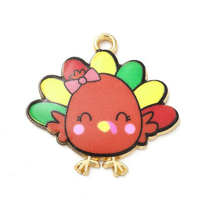 Cute Printed Alloy Pendants