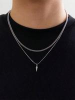Men's Stainless Steel Chain Necklace, Stainless Steel Necklaces, Fashion Jewelry for Party, Daily Clothing Decor, Trendy All-...
