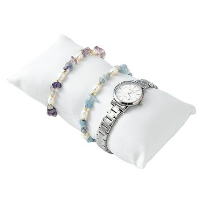 Leather Pillow Jewelry Bracelet Watch Display