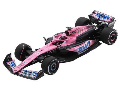Alpine A523 #31 Esteban Ocon BWT Formula One F1 Saudi Arabian GP (2023) with Acrylic Display Case 1/18 Model Car by Spark