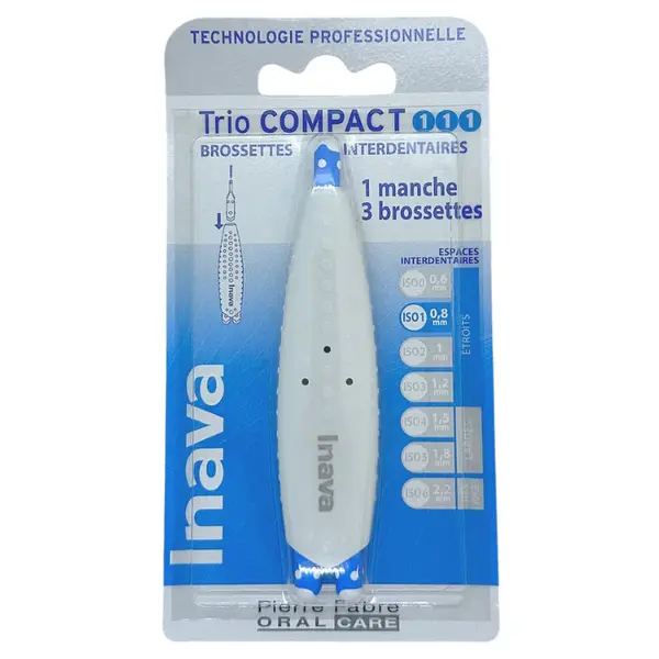 Inava Trio Compact ISO 1/1/1 - 1 Trio Handle + 3 Interdental Brushes