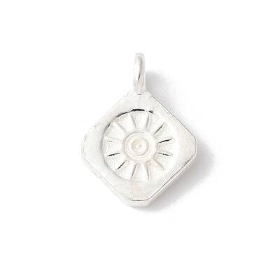 925 Sterling Silver Sun Rhombus Charms