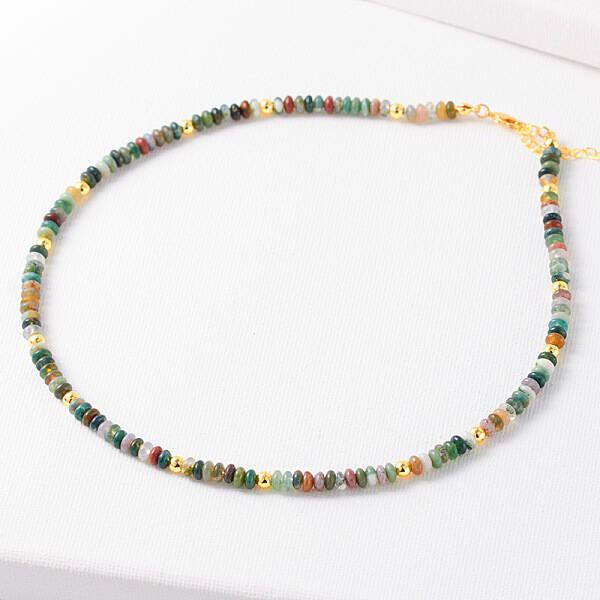 Simple Design Natural African Turquoise(Jasper) Beaded Necklaces for Women