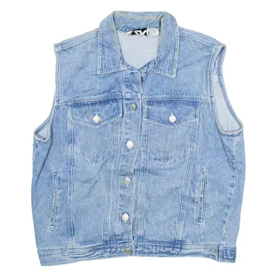 KZK Womens Denim Gilet Blue M