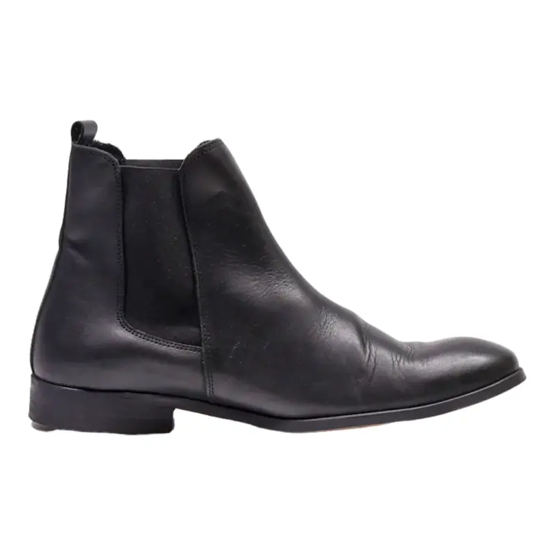 ZIGN Chelsea Boots Black Leather Mens UK 9.5