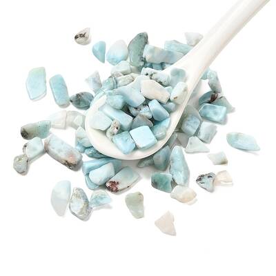 Natural Larimar Chip Beads