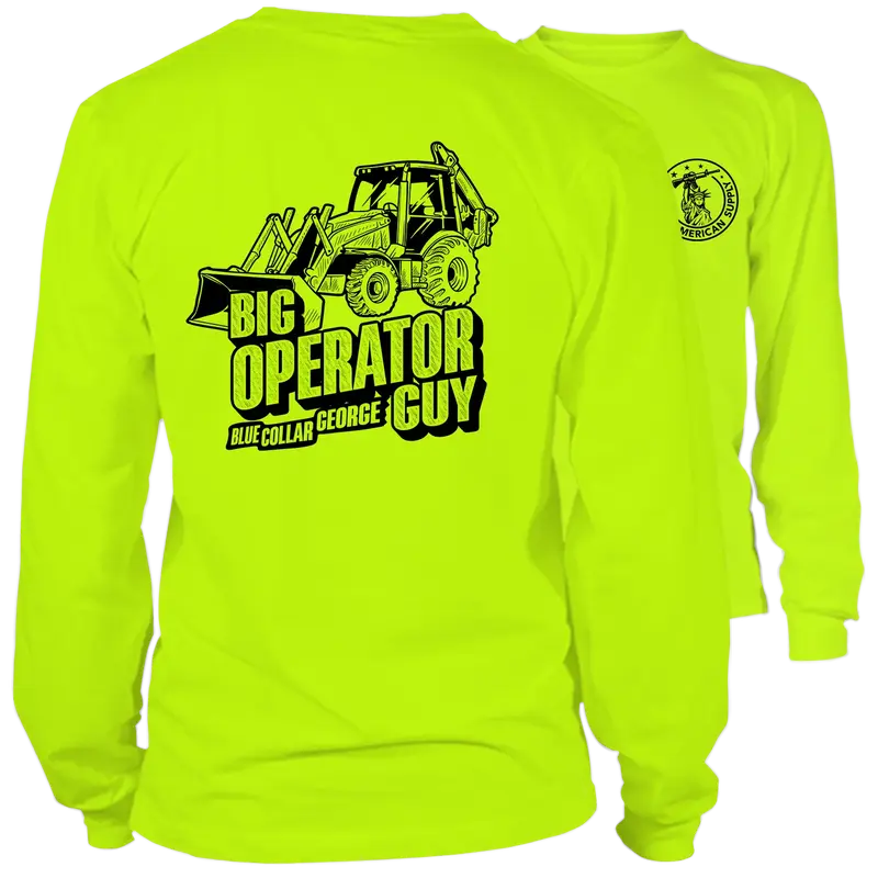 Blue Collar George Big Operator - Long Sleeve Safety Hi-Vis Shirt