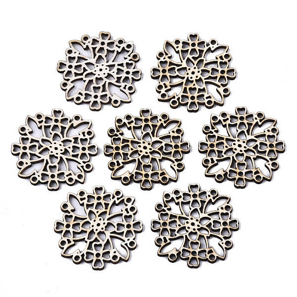 Unfinished Natural Poplar Wood Filigree Joiners Links