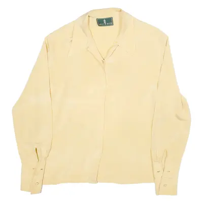 AUSTIN REED Womens Shirt Shirt Beige Long Sleeve Silk S