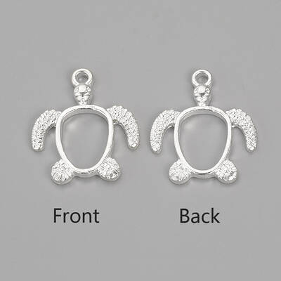 Alloy Open Back Bezel Pendants