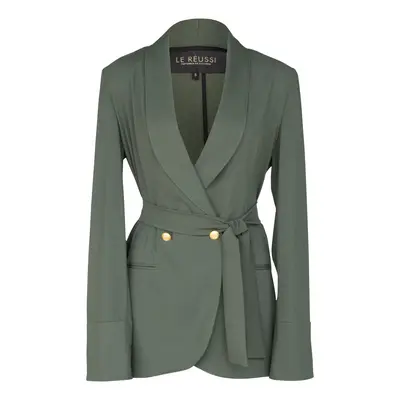 Women's Olive Blazer with Front Buttons | Size: L | Color: olive
