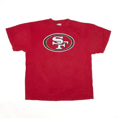 NFL San Francisco 49ers 52 Willis Football T-Shirt Red USA Short Sleeve Mens XL