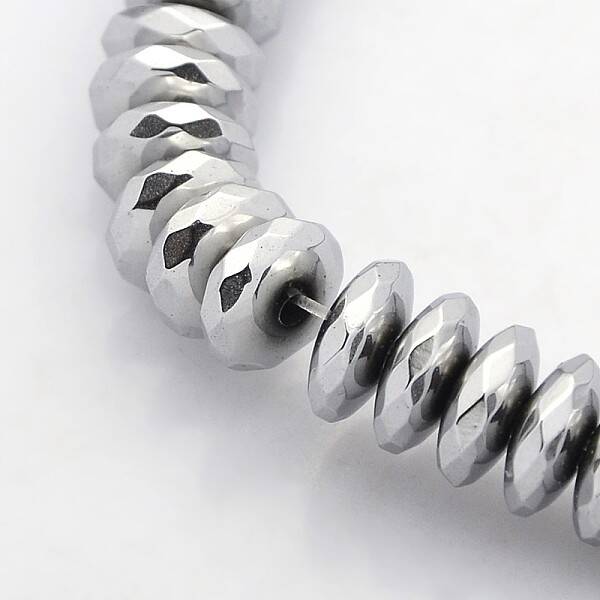 Electroplate Non-magnetic Synthetic Hematite Beads Strands