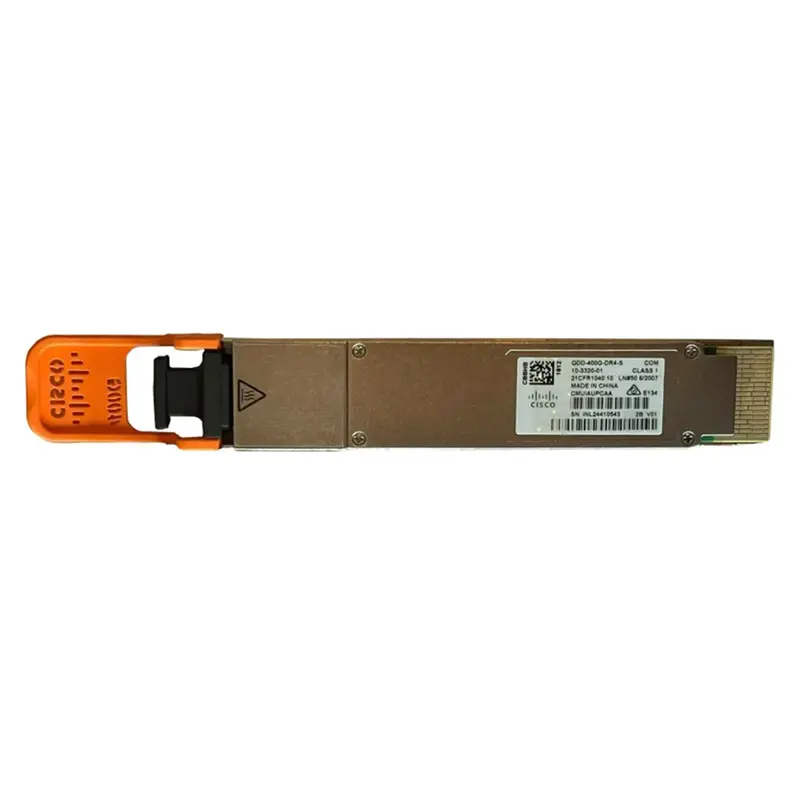 10-3320-01 Cisco 400Gb/s 400GBase-DR4 Single-Mode Fibre 1310nm 500m MPO Connector QSFP-DD Transceiver Module