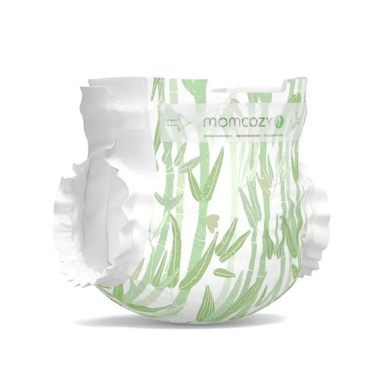 Momcozy Newborn Diapers,Natural Bamboo Diapers Hypoallergenic for Sensitive Skin, Disposable Diapers,