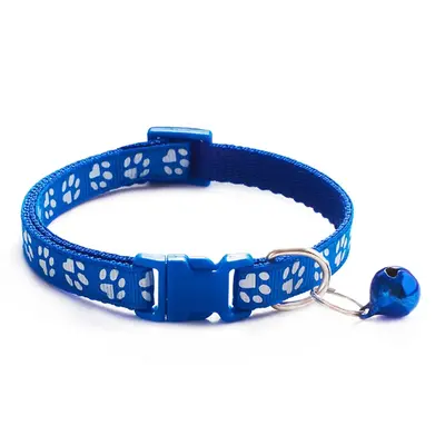 2pcs Paw Design Pet Collar with Bell, Adjustable Cat Collar with Safety Buckle, Cute Pet Paw Design Small Dogs Collars, Ringi...