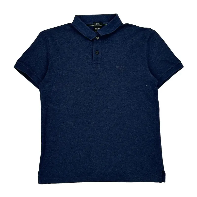 Hugo Boss Polo Shirt - Medium Navy Cotton