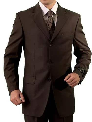 Vinci Men's 2-Piece Poplin Suit - 3-Button Jacket, Discounted Price