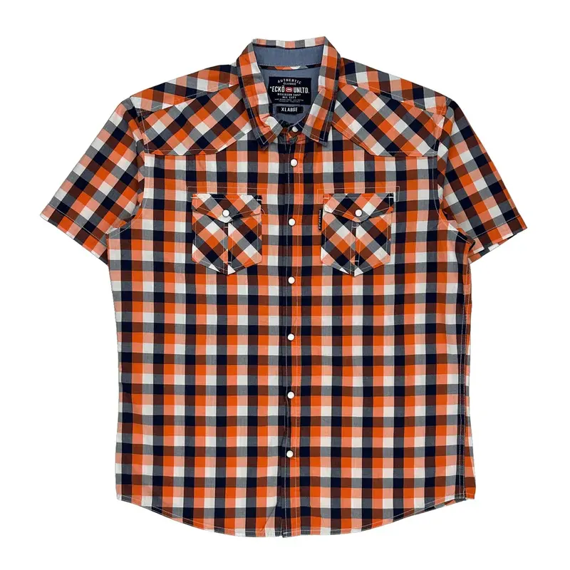 Ecko Unltd Checked Short Sleeve Shirt - XL Multicoloured Cotton | Size: x-large