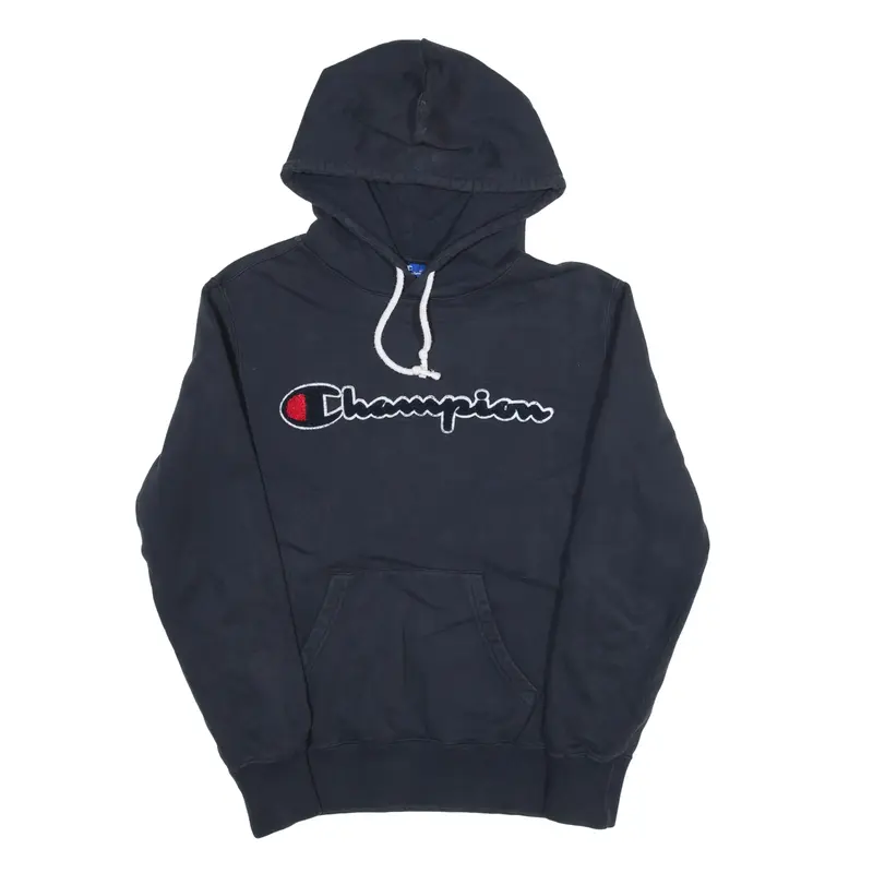 CHAMPION Hoodie Blue Pullover Mens S