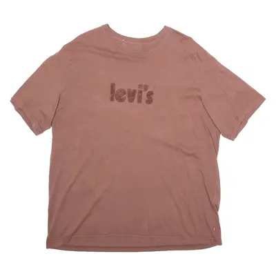 LEVI'S Mens T-Shirt Brown L
