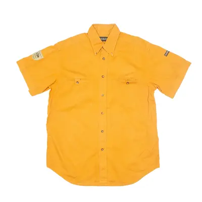 NAPAPIJRI Geographical Formal Shirt Orange Short Sleeve Mens L