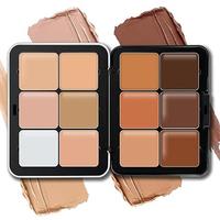 12 Color Cream Concealer Foundation Palette, Long-Wearing Smudge Proof Blendable Cream Contour Blush Highlighter Color Correc...