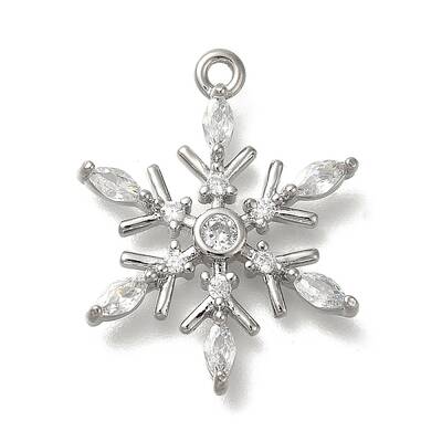 Rack Plating Brass Micro Pave Cubic Zirconia Pendants