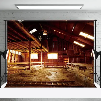Farm Sheepfold Retro Wooden House Photo Backdrop - Aperturee