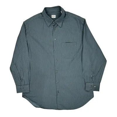 Armani Striped Shirt - 2XL Blue Cotton