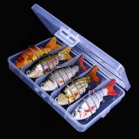 5 Pieces/set Fishing Lures Set Multi Jointed Swim Crank Fishing Lure 3.9in,Bionic Hard Fishing Bait Suitable for Fresh Water ...