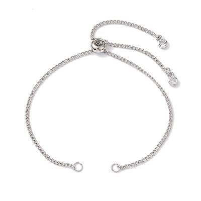 Non-Tarnish 304 Stainless Steel Curb Chain Bracelet Slider Making