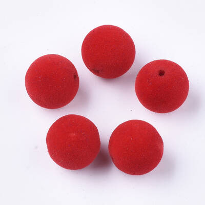 Flocky Acrylic Beads