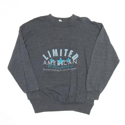 LIMITED AMERICAN CLASSICS Stars Grey USA Sweatshirt Womens S