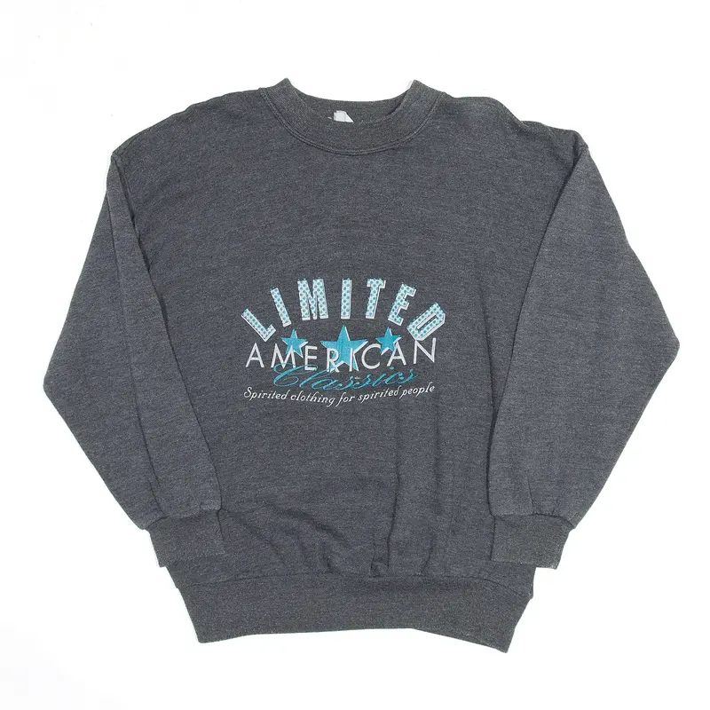 LIMITED AMERICAN CLASSICS Stars Grey USA Sweatshirt Womens S