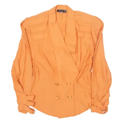 CREATION CHARMANTE Biker Jacket Orange Viscose Womens S