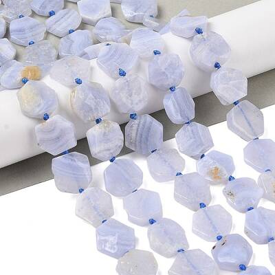 Natural Blue Lace Agate Beads Strands
