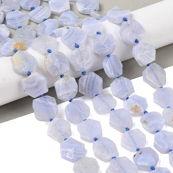 Natural Blue Lace Agate Beads Strands