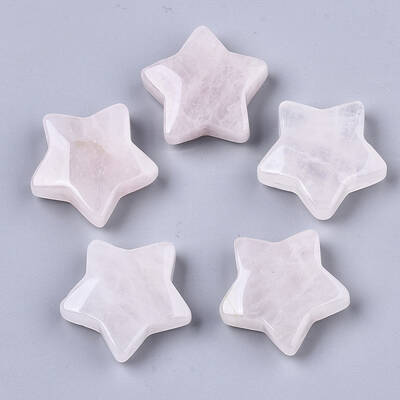 Natural Rose Quartz Star Shaped Worry Stones