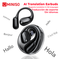 MINISO MS190 Translation Earbuds with APP, Support 134 Languages, Wireless Bluetooth 5.4, OWS Open Ear Headphones, HIFI Sound...